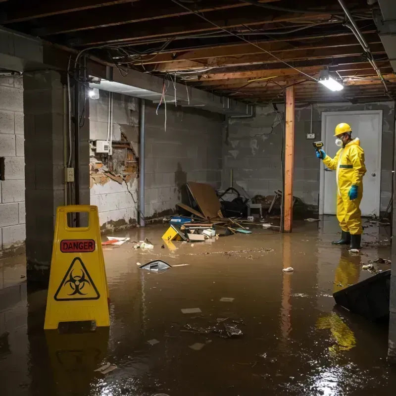 Flooded Basement Electrical Hazard in Crocker, WA Property